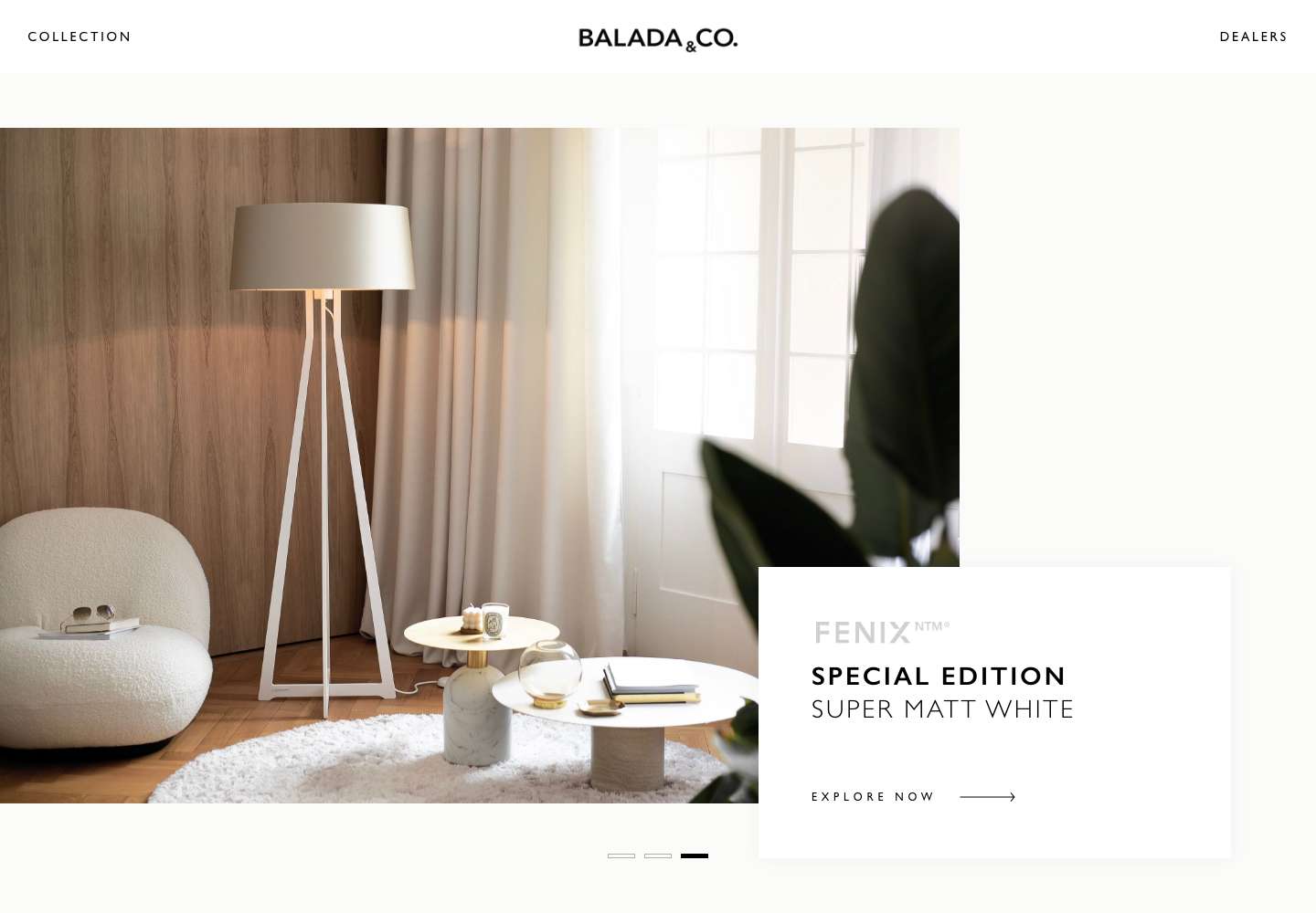 Balada&co website design concept by JW Designer - Luxury German lighting and luminaire company