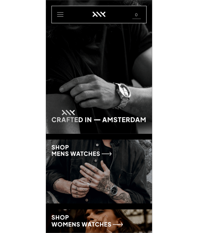 LEFF Amsterdam dutch watch e commerce website redesign by JW Designer